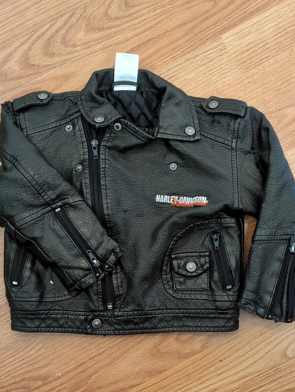 Harley-Davidson Kids Black Faux Leather Biker Jacket